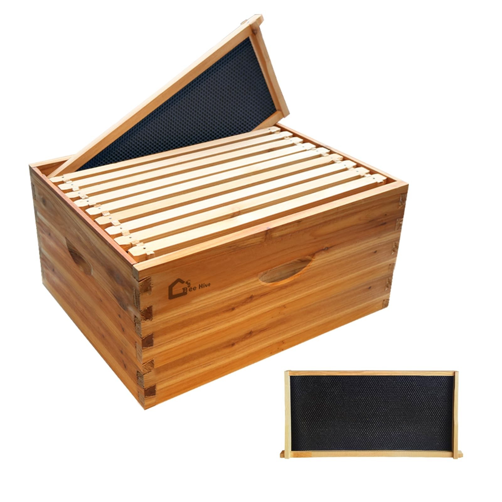 Beehive 10 Frame Complete Box Kit Langstroth Traditional Beekeeping Waterproof