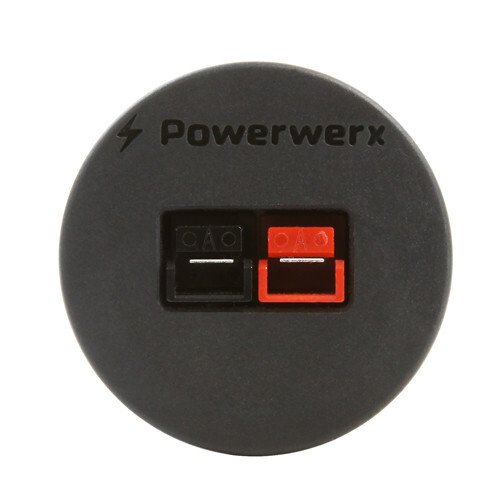 Panel Mount Housing for Single Powerpole Connector with Weather Resistant Cover