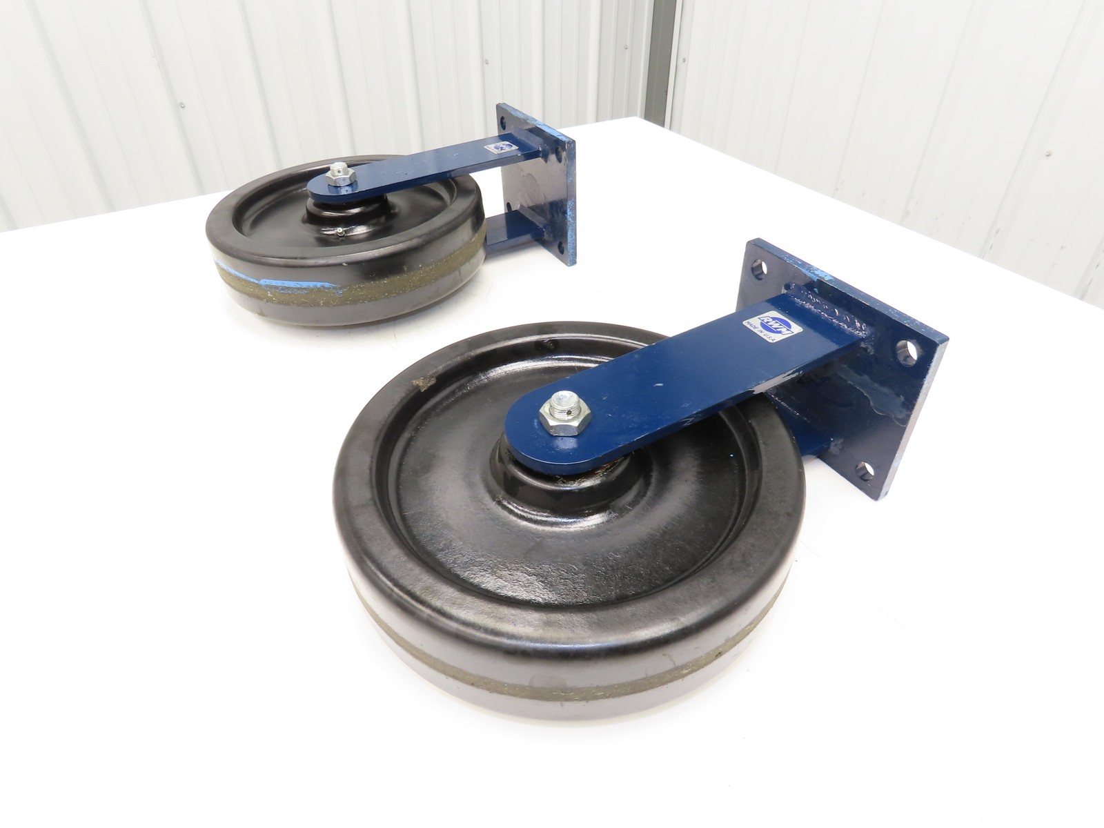 RWM 75 Series Rigid Caster Wheel 12″x 3″ Height 15-1/2″-Top of Plate Lot of 2