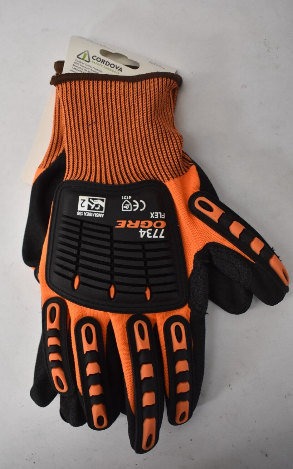 Cordova Safety OGRE Flex Hi-Vis Impact Protection Gloves Large Size SP7734L