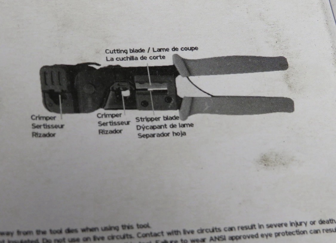 A2 Westward 13H885 Tel Modular Plug Crimper RJ11 RJ12 RJ45 7/8” New