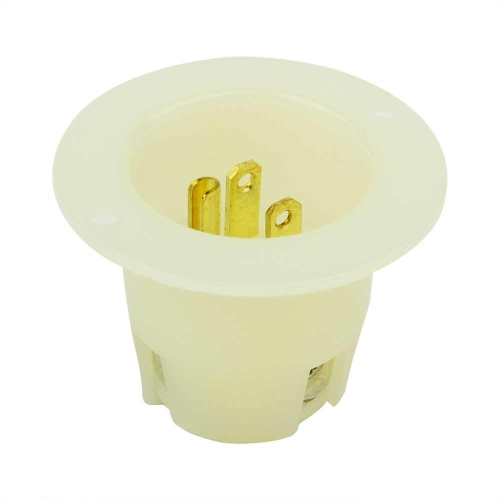 Flush Flange Mount 110 Volt Plug End Male