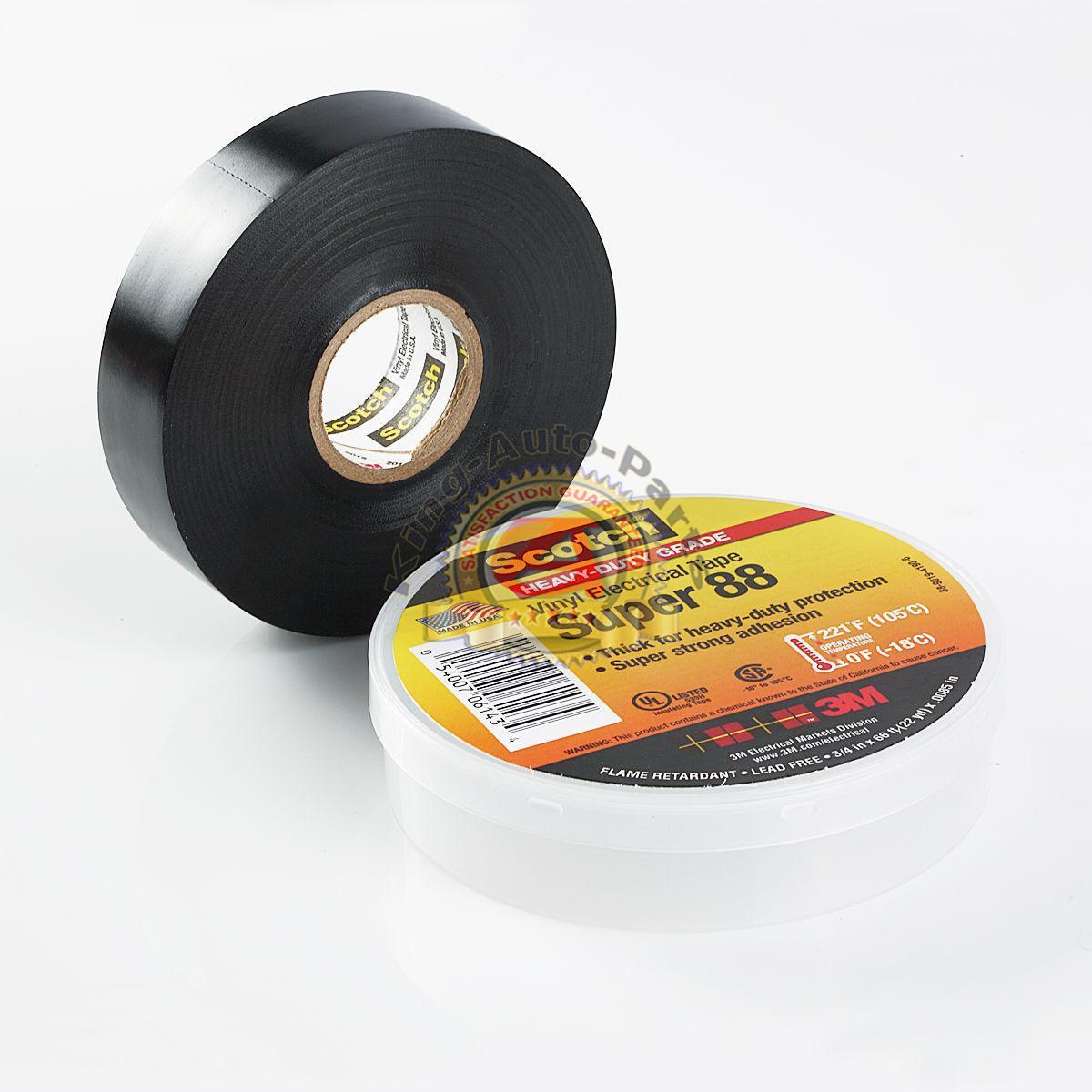 3M Scotch Vinyl Electrical Tape Super-88, 3/4 in x 66 ft (10 rolls ) : 22 yd