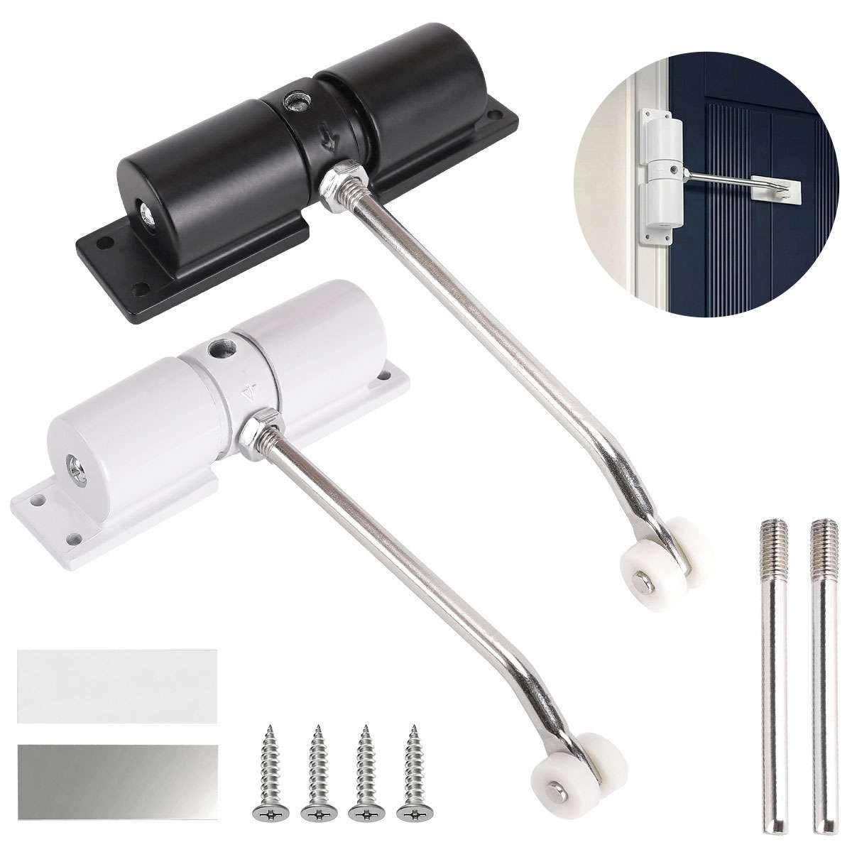 Automatic Door Closer Zinc Alloy Safety Spring Door Closer Adjustable 30 kg