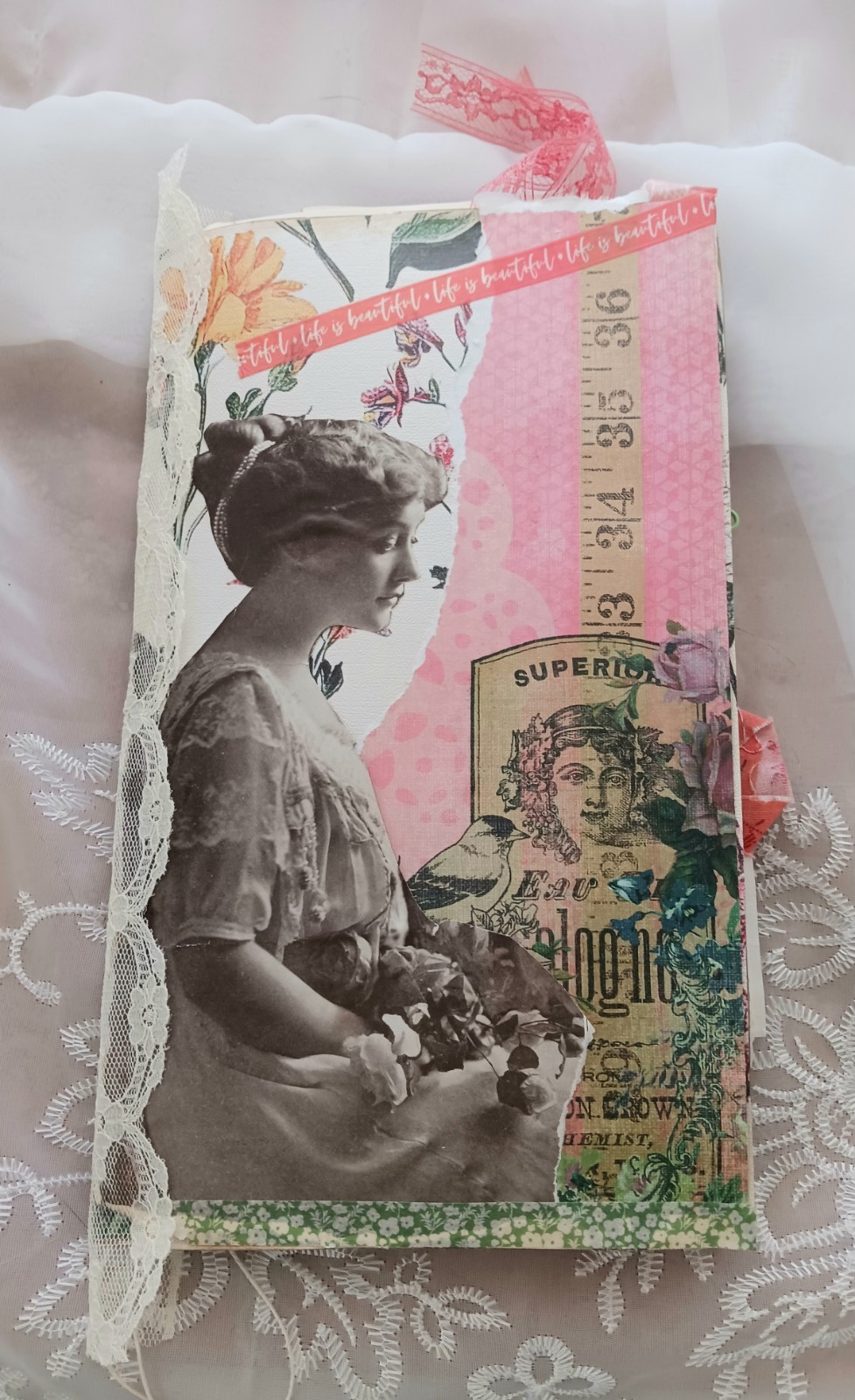 Vintage Style Junk Journal Handmade 86 Pages Women Mother Journal