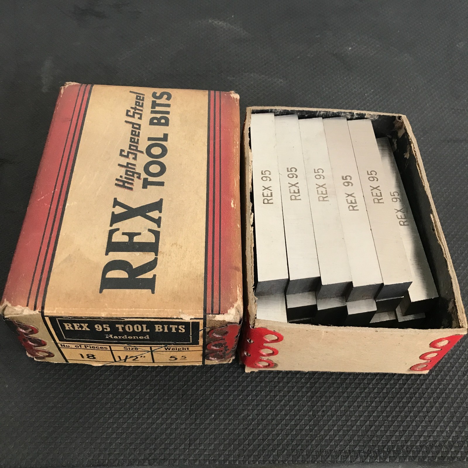 VTG: REX 95 ~ 1/2″ x 1/2″ x 4″ High Speed Steel Tool Bits 17, Crucible Steel USA