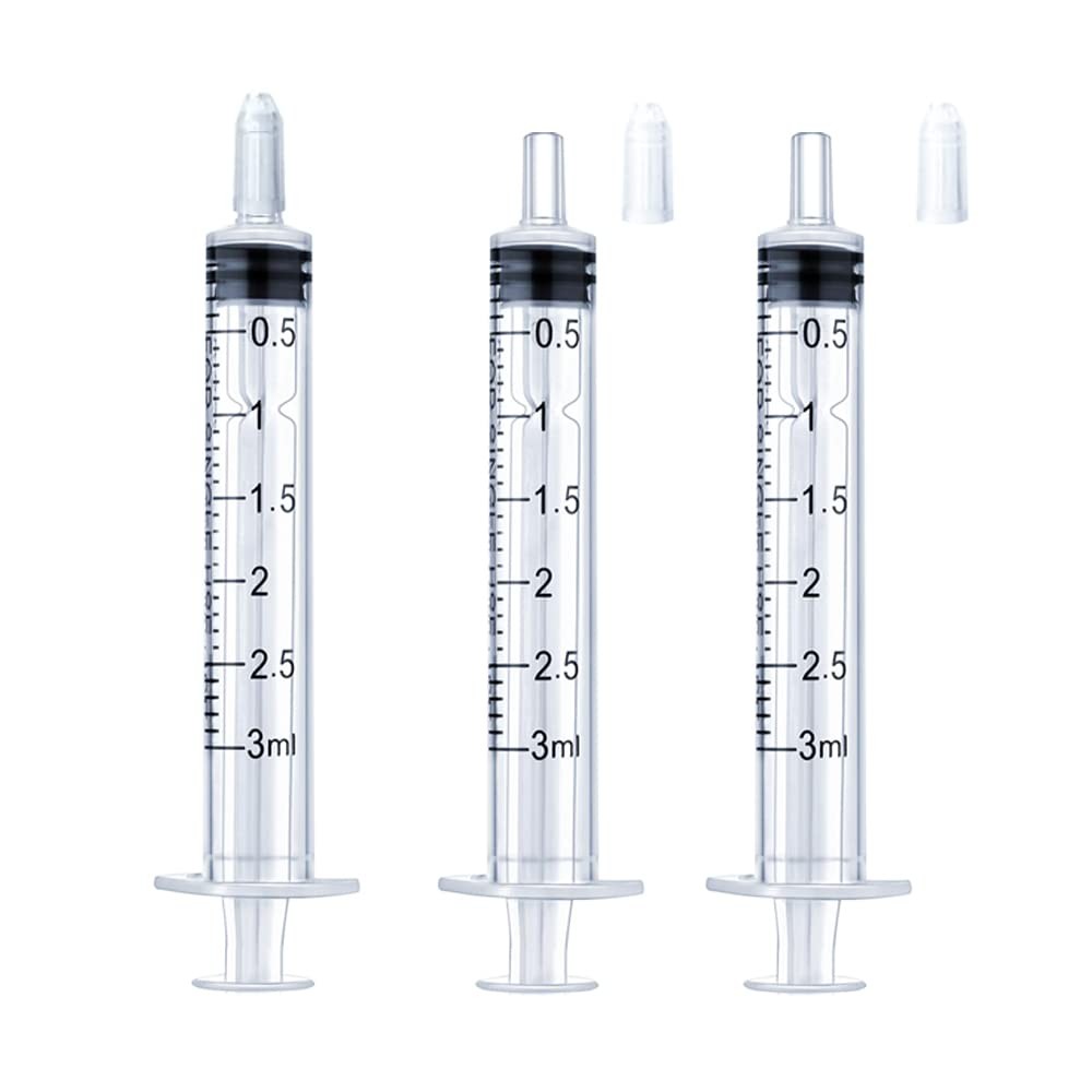 3ml Syringe for Liquid, Oral, Scientific Labs, Measurement, 3 ml, 3 pack