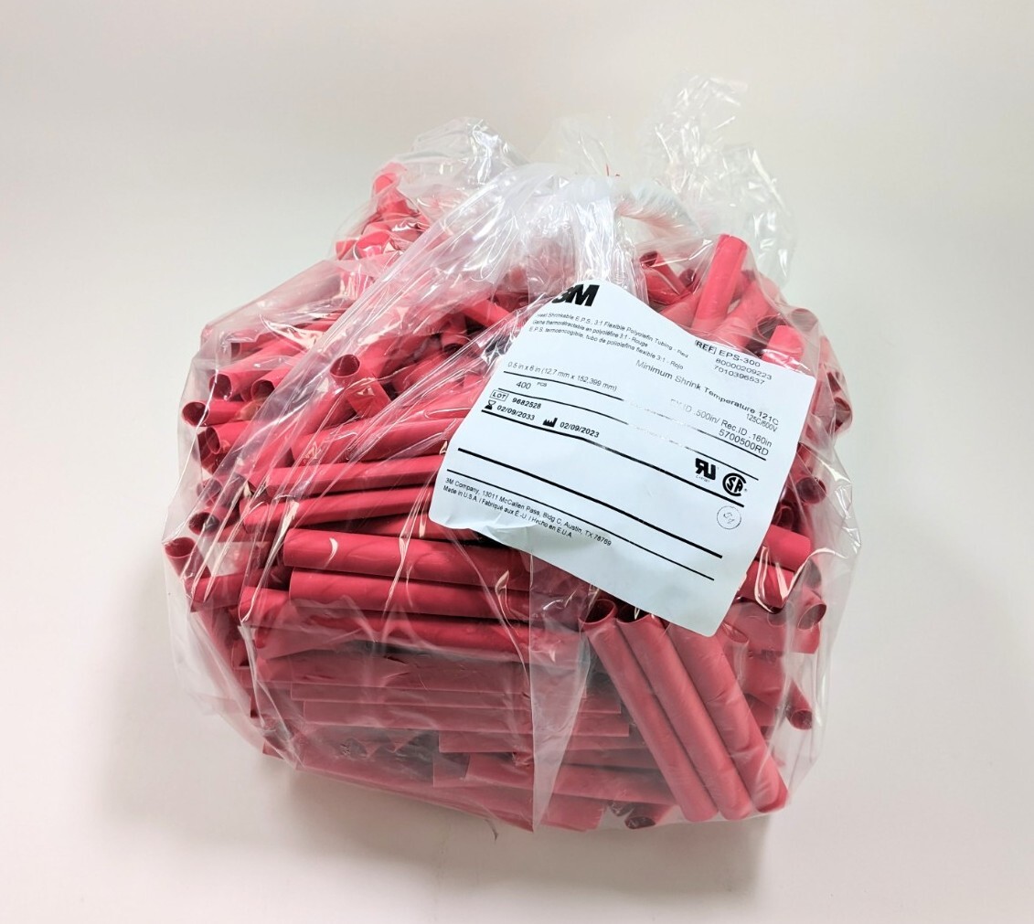 400 Count 3M 3:1 EPS300 Heat Shrink Polyolefin Tubing Adhesive Glue Lined 6″ .5″