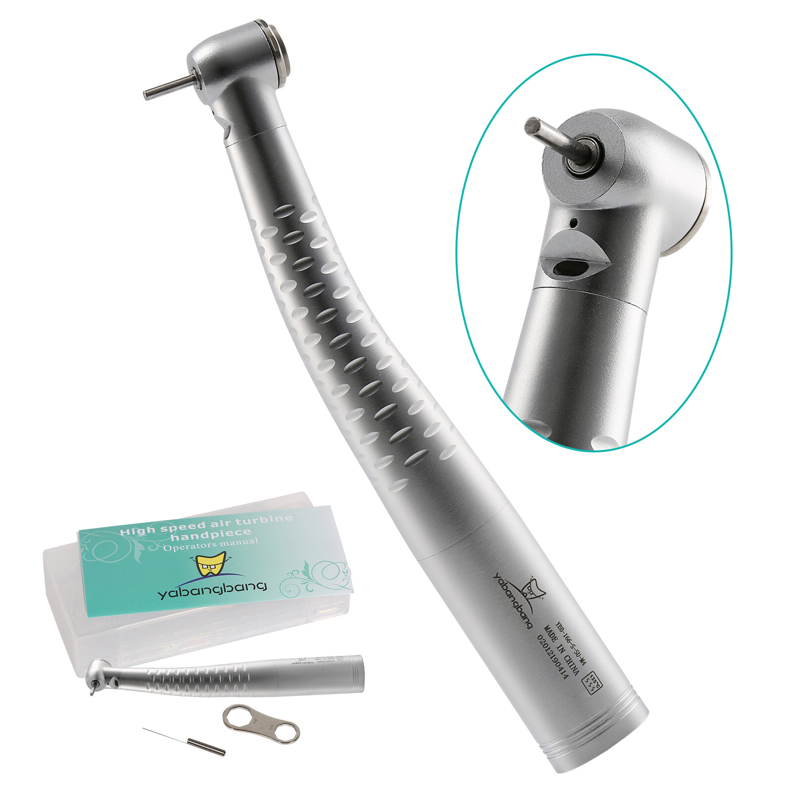 Dental Fiber Optic LED Handpiece High Speed Fit Kav Quick Coupler 4Hole / 6Pin