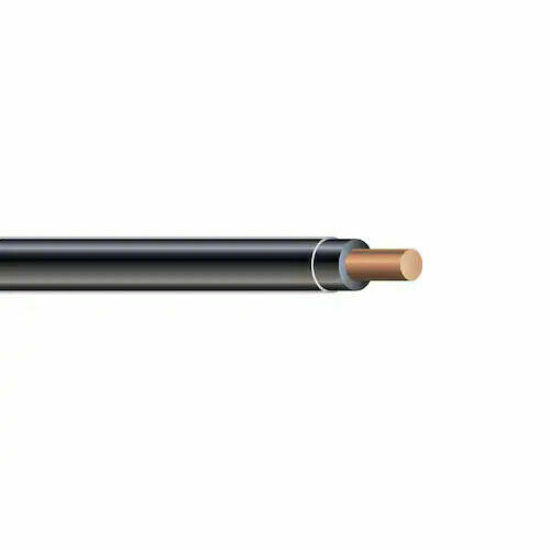 500′ 12 AWG Solid Bare Copper HMWPE Insulation PE-30 Tracer Wire Black