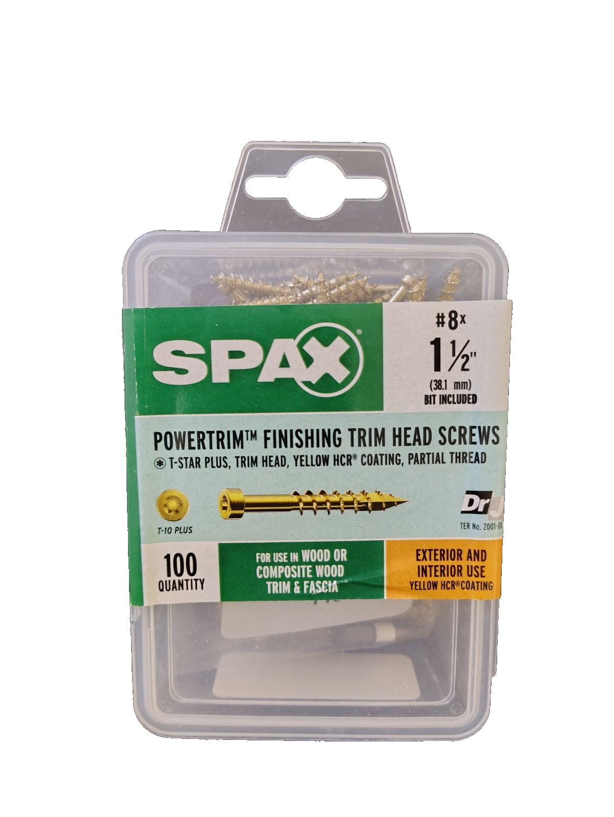 SPAX 1 1/2 Exterior/Interior Power-Trim Finish Head Wood & PVC Screws 100 pcs