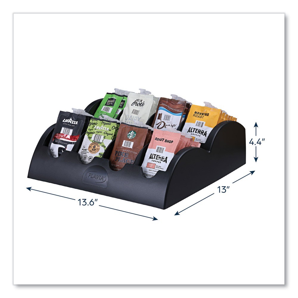 FLAVIA 25200000 13.6 in. x 13 in. x 4.4 in. 8-Compartment Small Merchandiser New