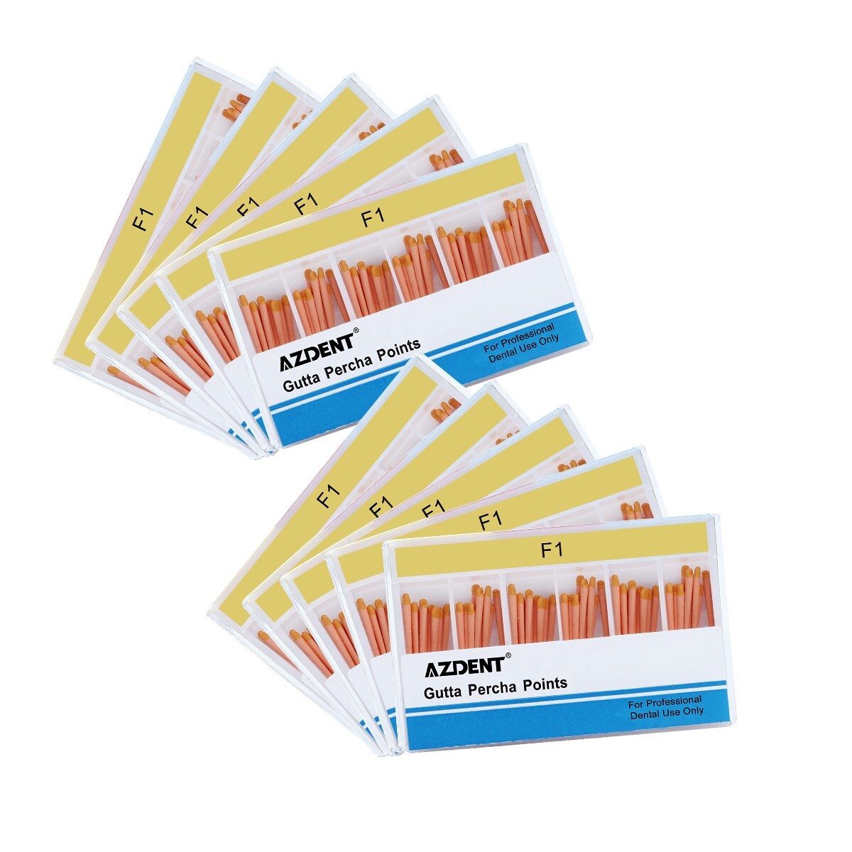 AZDENT Dental EndoGutta Percha Points/Root Canal Absorbent Paper Points F1 F2 F3
