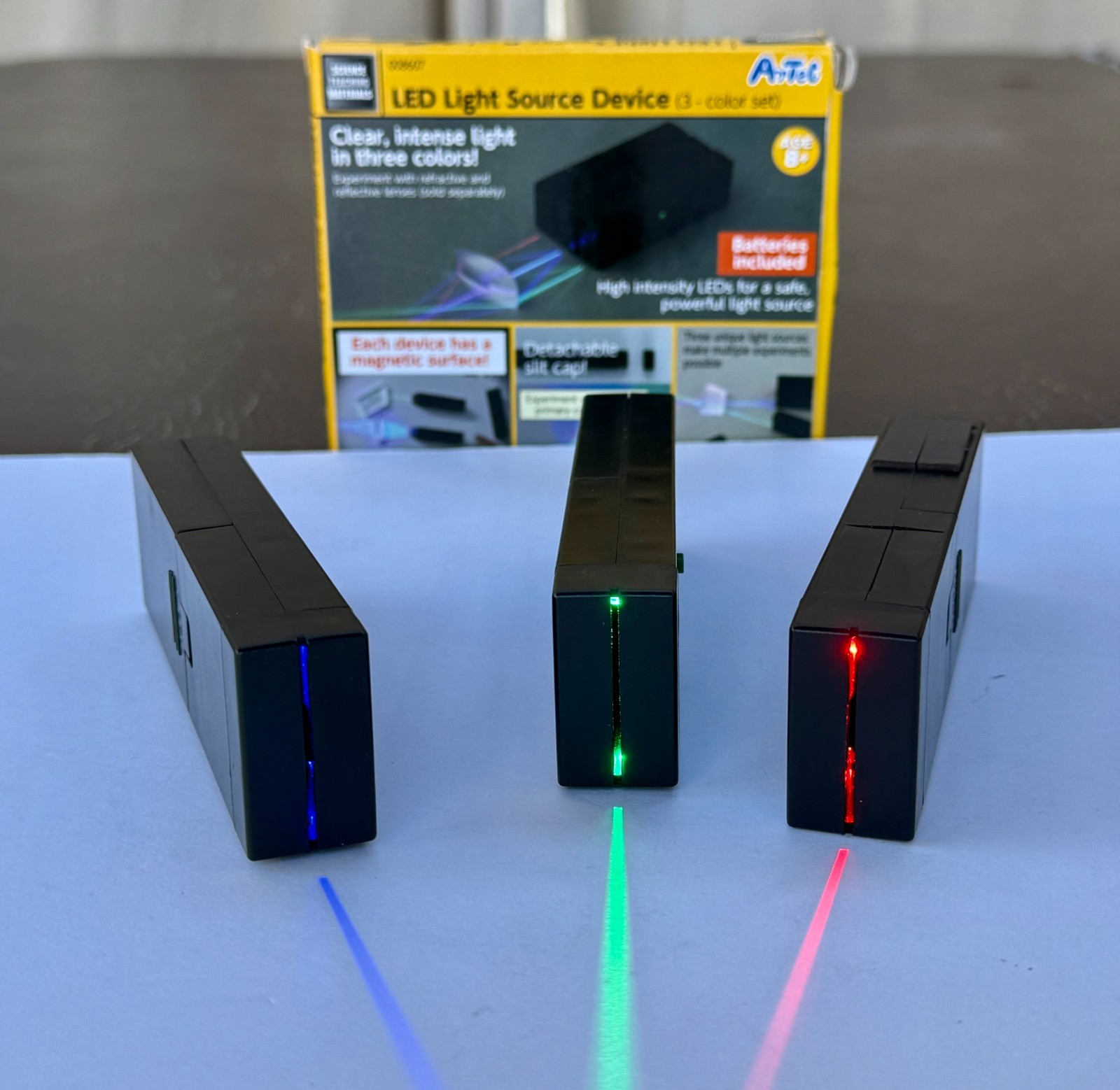 Artec Science Education Supplies LED Bright Lights Set of 3 Primary Light Colors