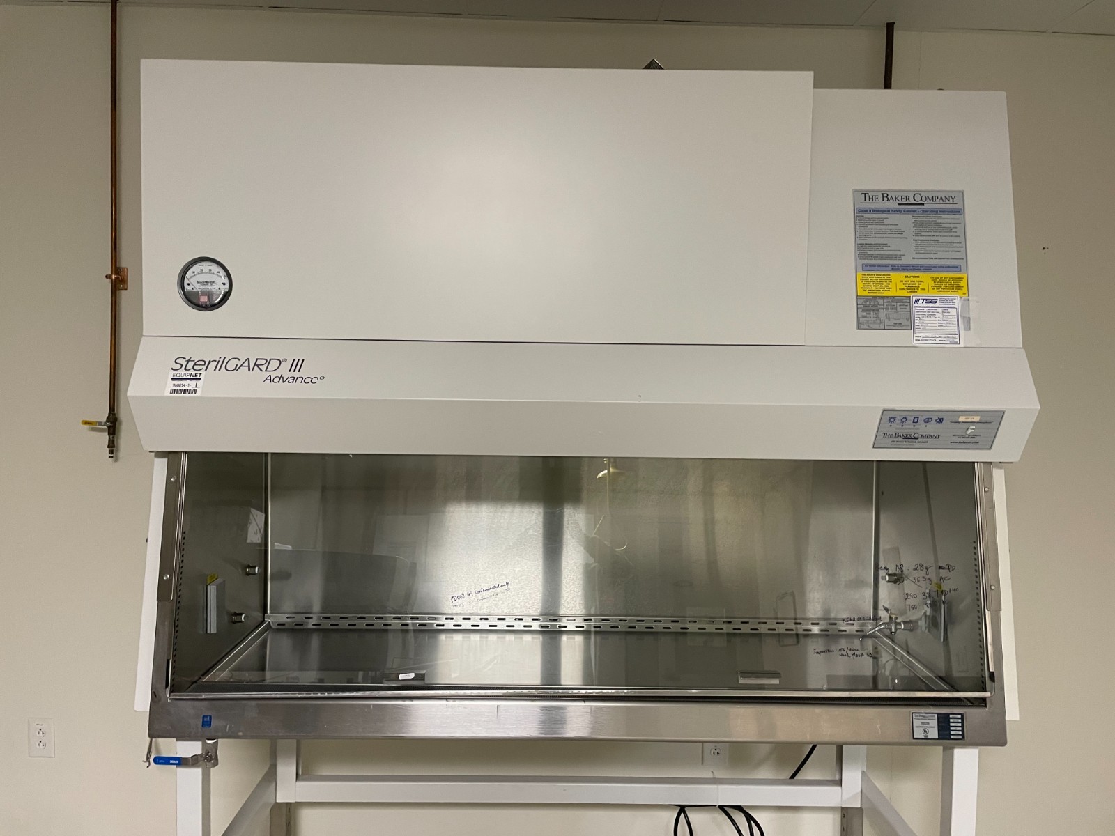 6Ft Baker SterilGard III Advance SG603 A/B3 Laboratory Biological Safety Cabinet
