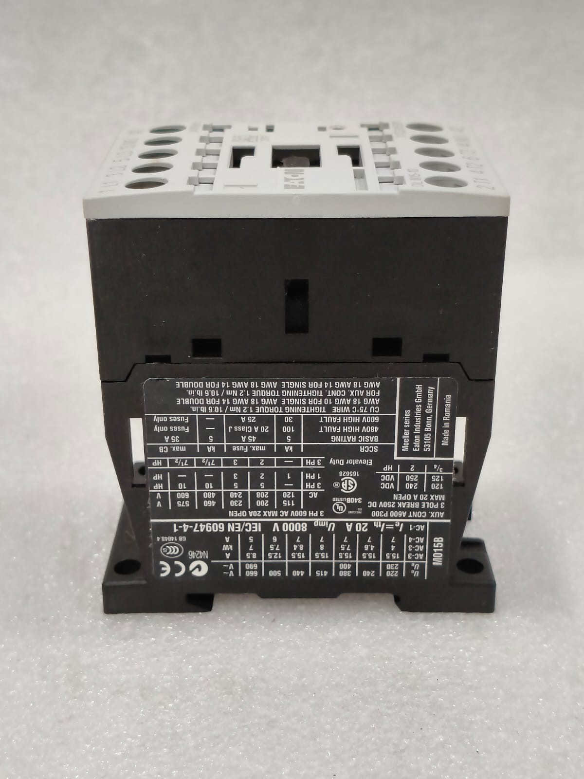 EATON DILM15-10 XTCE015B10U POWER CONTACTOR 20A VOLTAGE 24VAC FAST SHIPPING