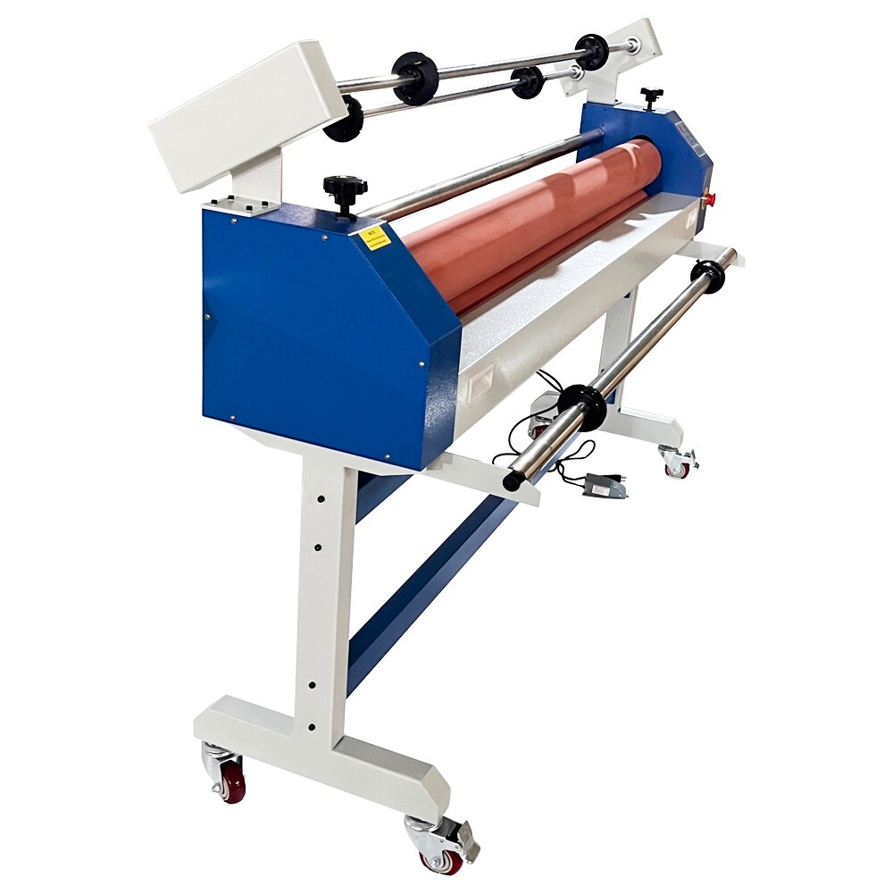 51in Semi-auto Cold Laminator Cold Roll Laminating Machine withSelf-Removing110V