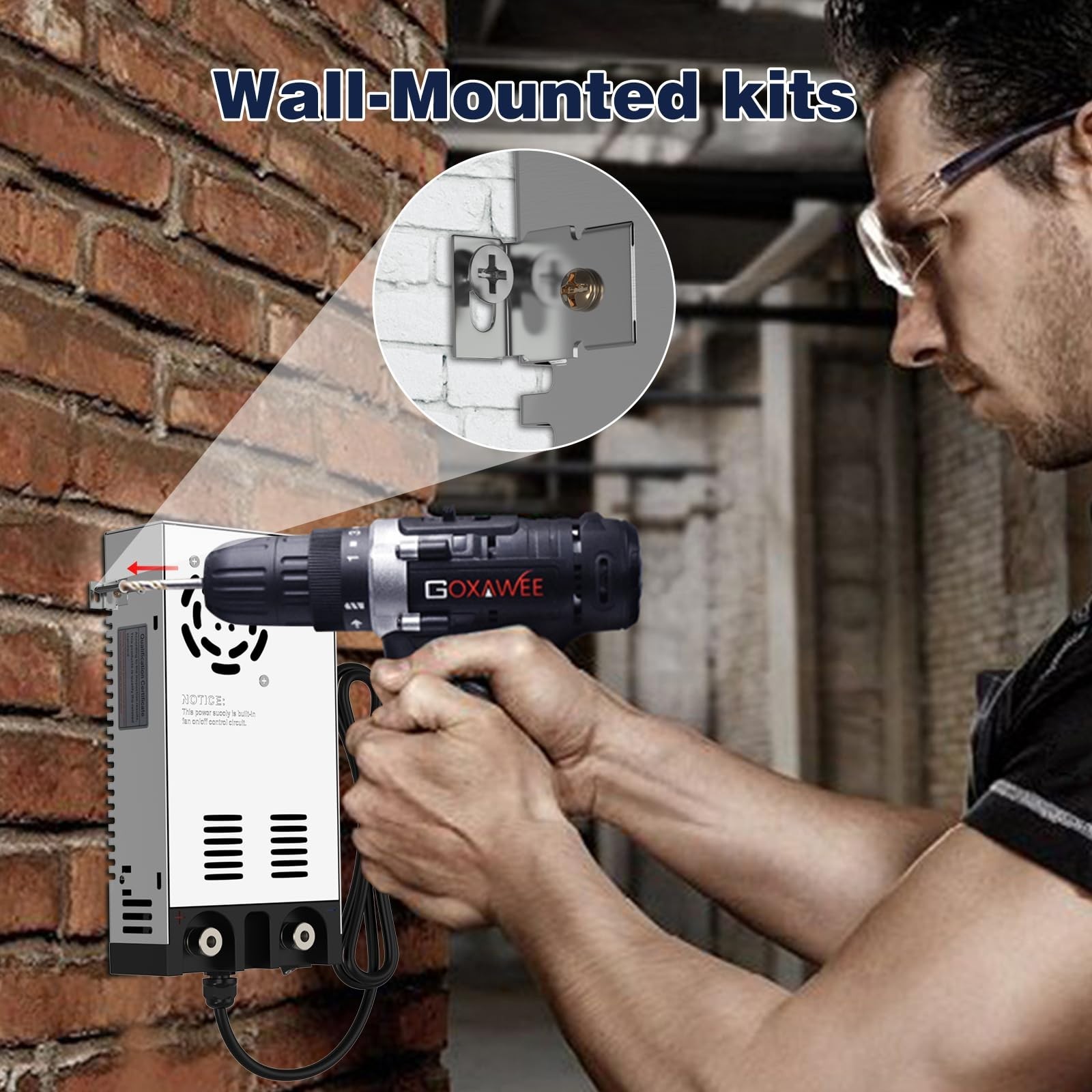12V AC to DC Power Supply Converter, 600W 50A SMPS, 110V to 12V Adapter, Power S