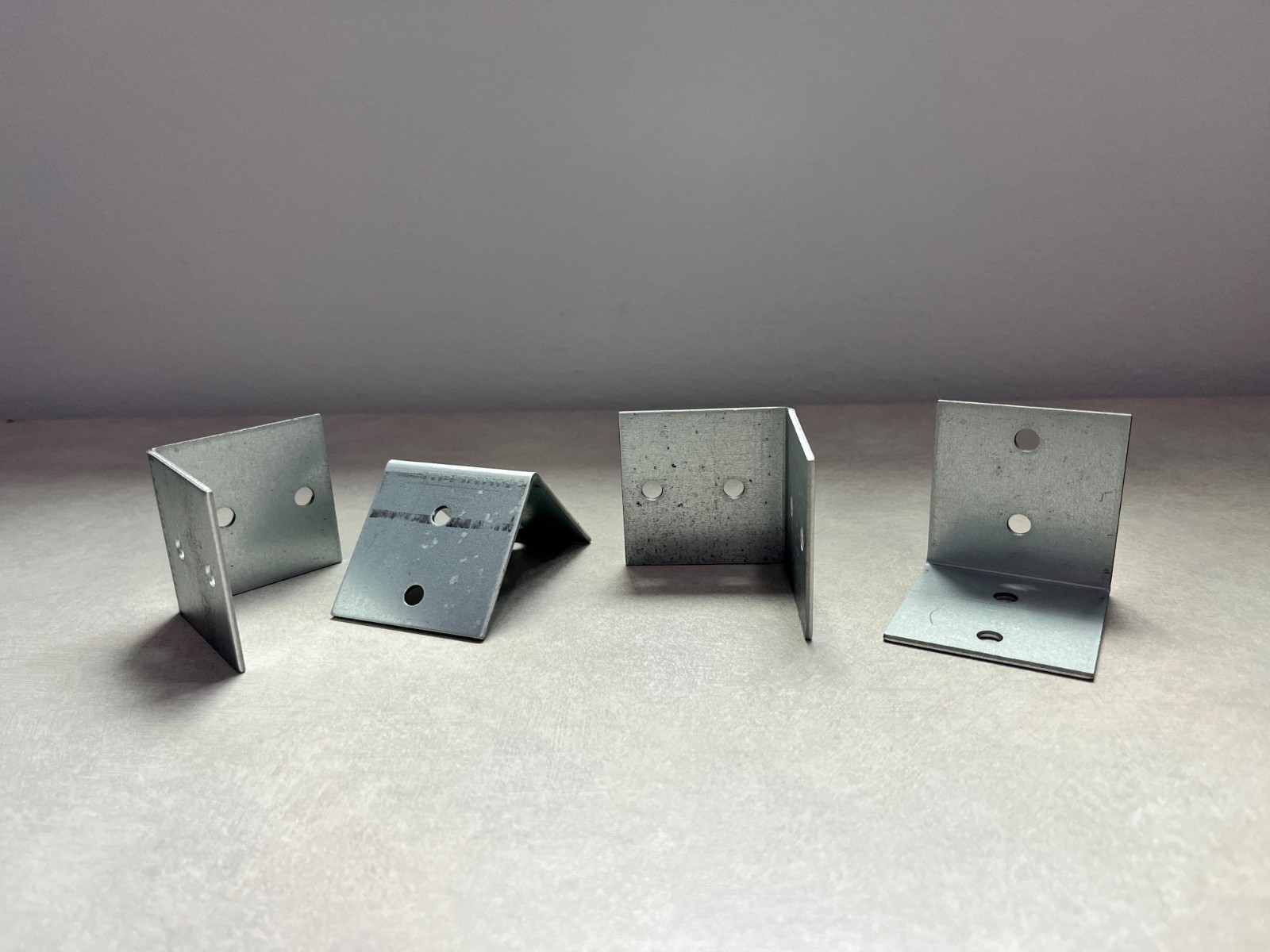 Commercial Grade Galvanized 2″x2″x2″ Angle Bracket 90 degree bend (4) 1/4″ holes