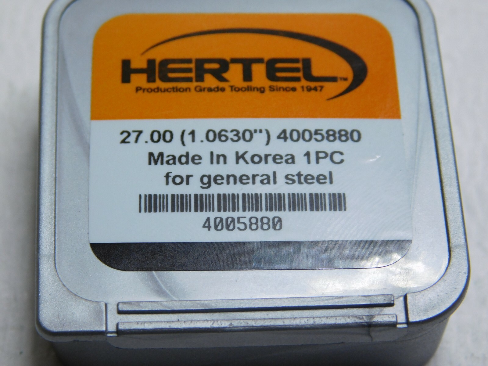 Hertel Carbide Replaceable Drill Tip for General Steel TiCN 27mm Qty 2 4005880