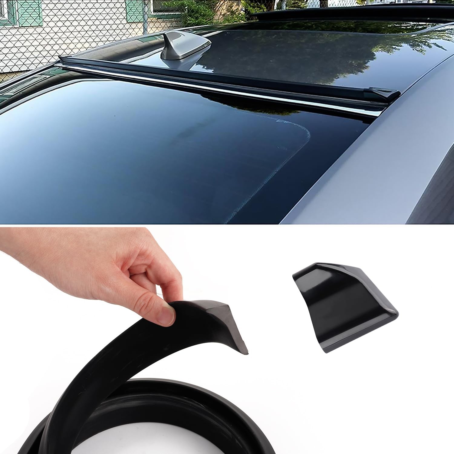 Carbon Fiber Rear Spoiler Wing 4.9 Ft Reflective Carbon Fiber Car Rear Spoiler