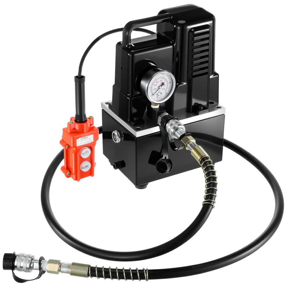 Electric 2 Stage Single Acting Hydraulic Pump 10000 PSI 110V/120V Solenoid Valve