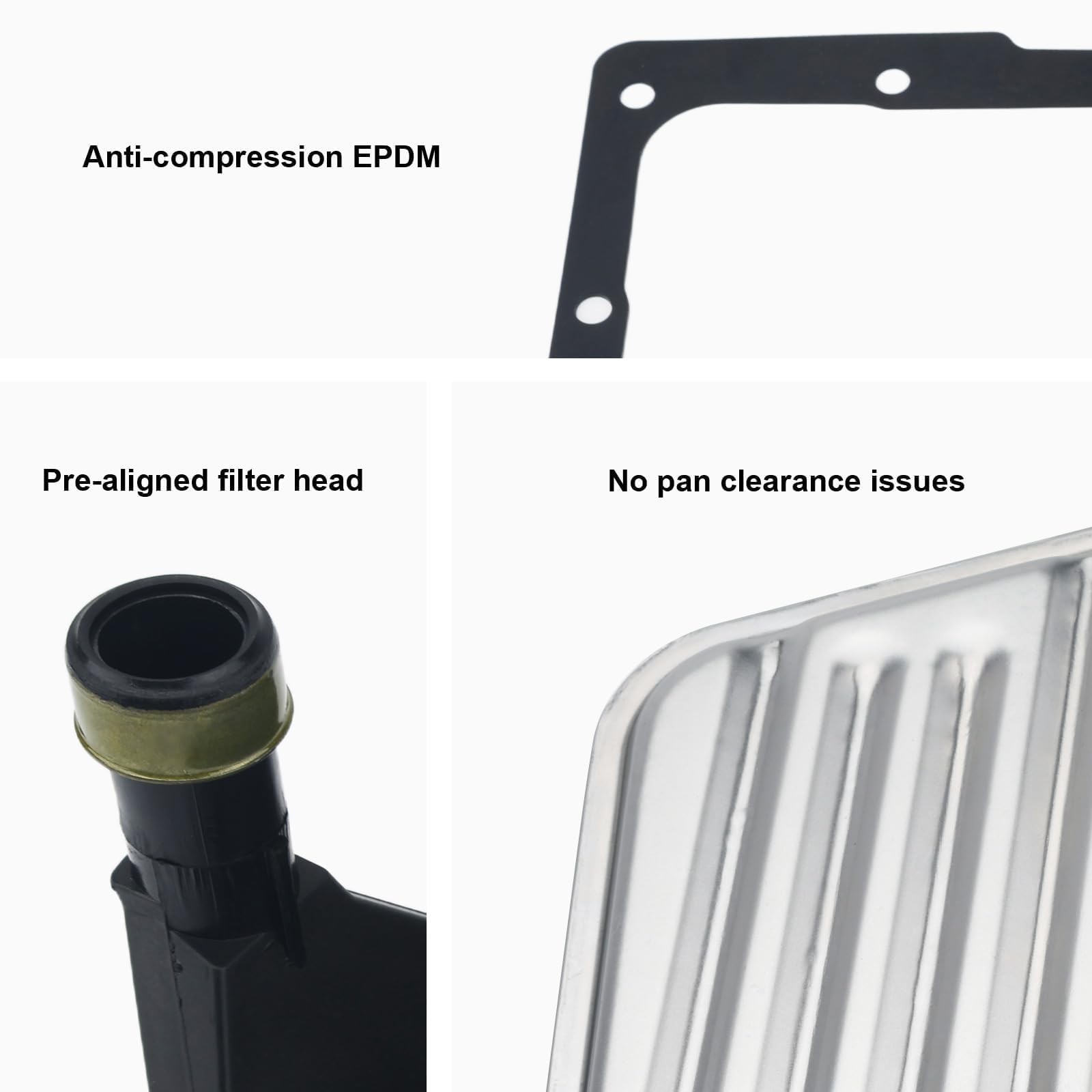 TF289 shallow oil pan Transmission Filter Kit for 4L60E – Compatible with Chevy