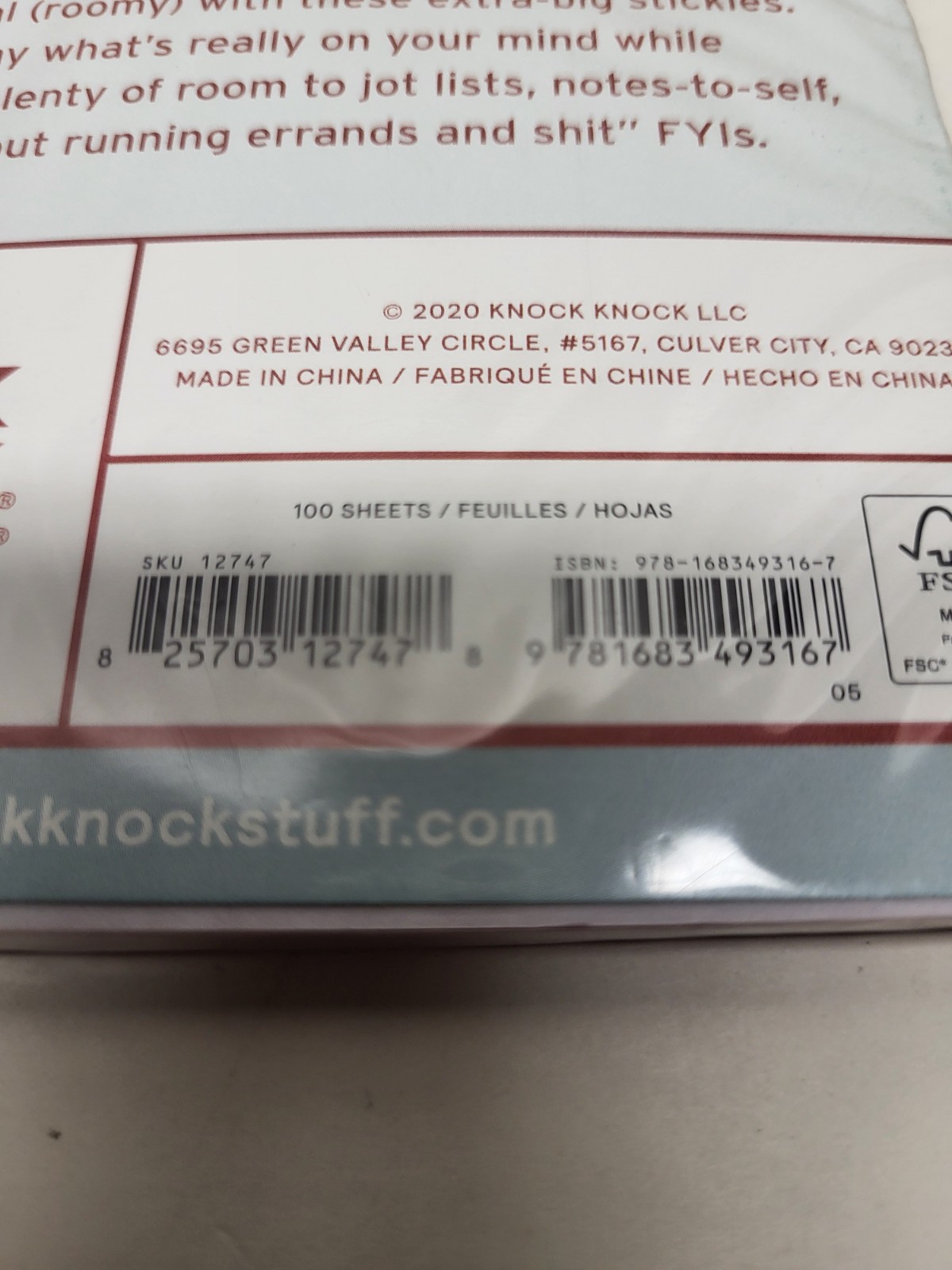 KnockKnock Getting S*** (Stuff) Done Stickie Notes, 100 Sheets, Funny Daily Use