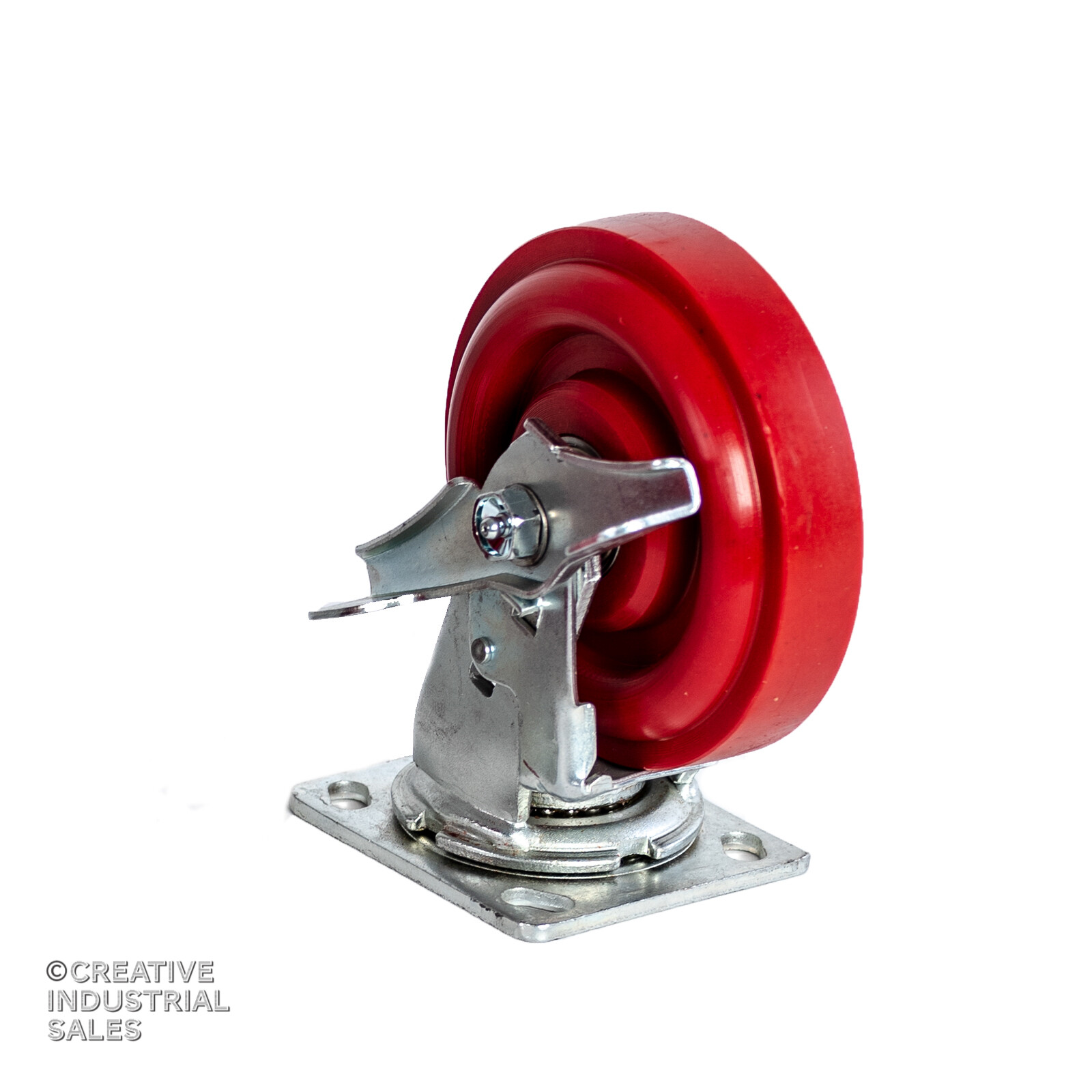 6″ X 2″ Swivel Caster Polymer Wheel w/ Brake (2) Rigid (2)Tool Box