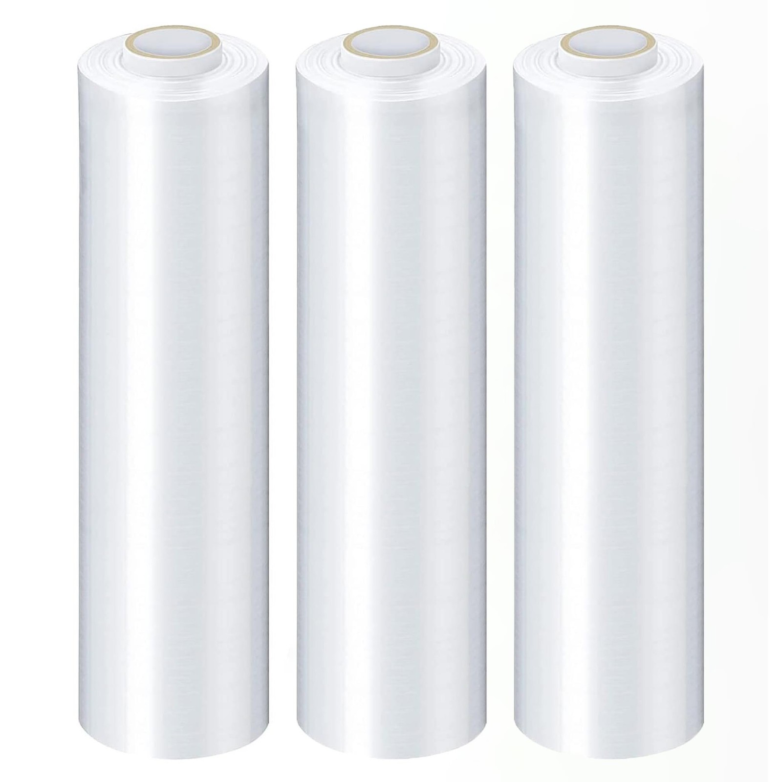 12″ x 1500′ 65 Gauge Cast Hand Stretch Wrap Clear Plastic Stretch Film 4 Rolls