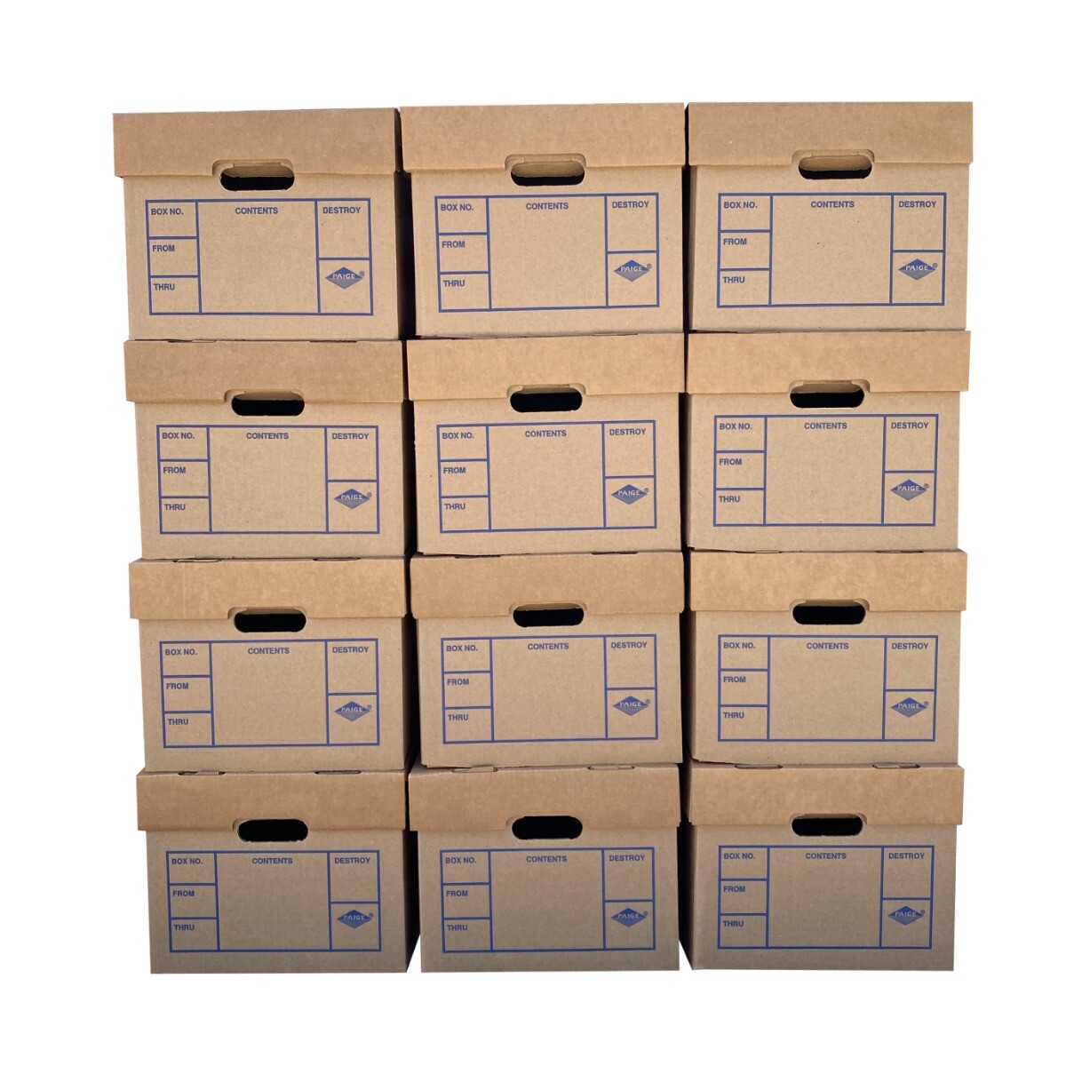 UBMOVE File Boxes 200# Strength, Small, 15 x 12 x 10 Inches, 12 Pack