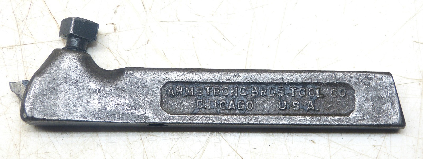 Vintage Armstrong No 2010-S Lathe Ace Tool Holder Strong Arm Logo INV18258