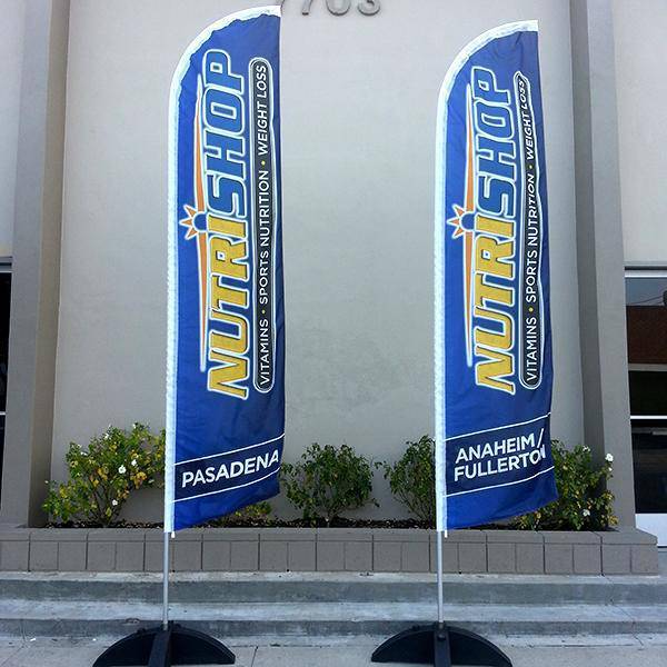 15′ Full Color Custom Tall Swooper Advertising Flag Feather Banner Digital Print