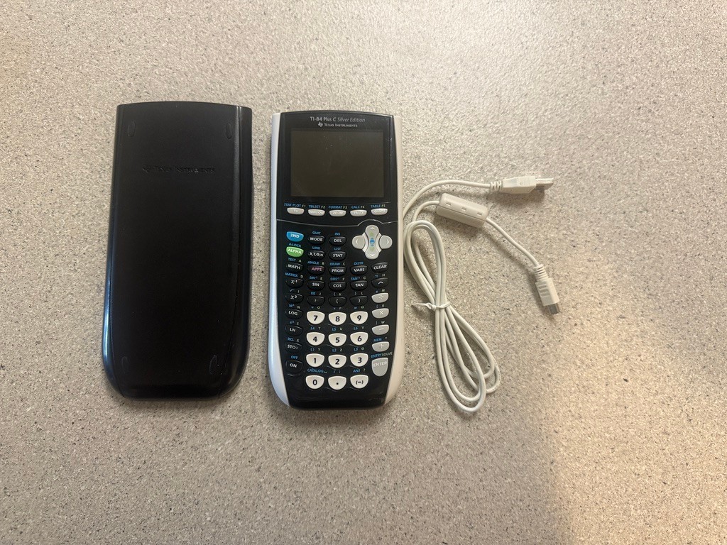 TI-84 Plus C Silver Edition Calculator Texas Instruments – Tested, Working