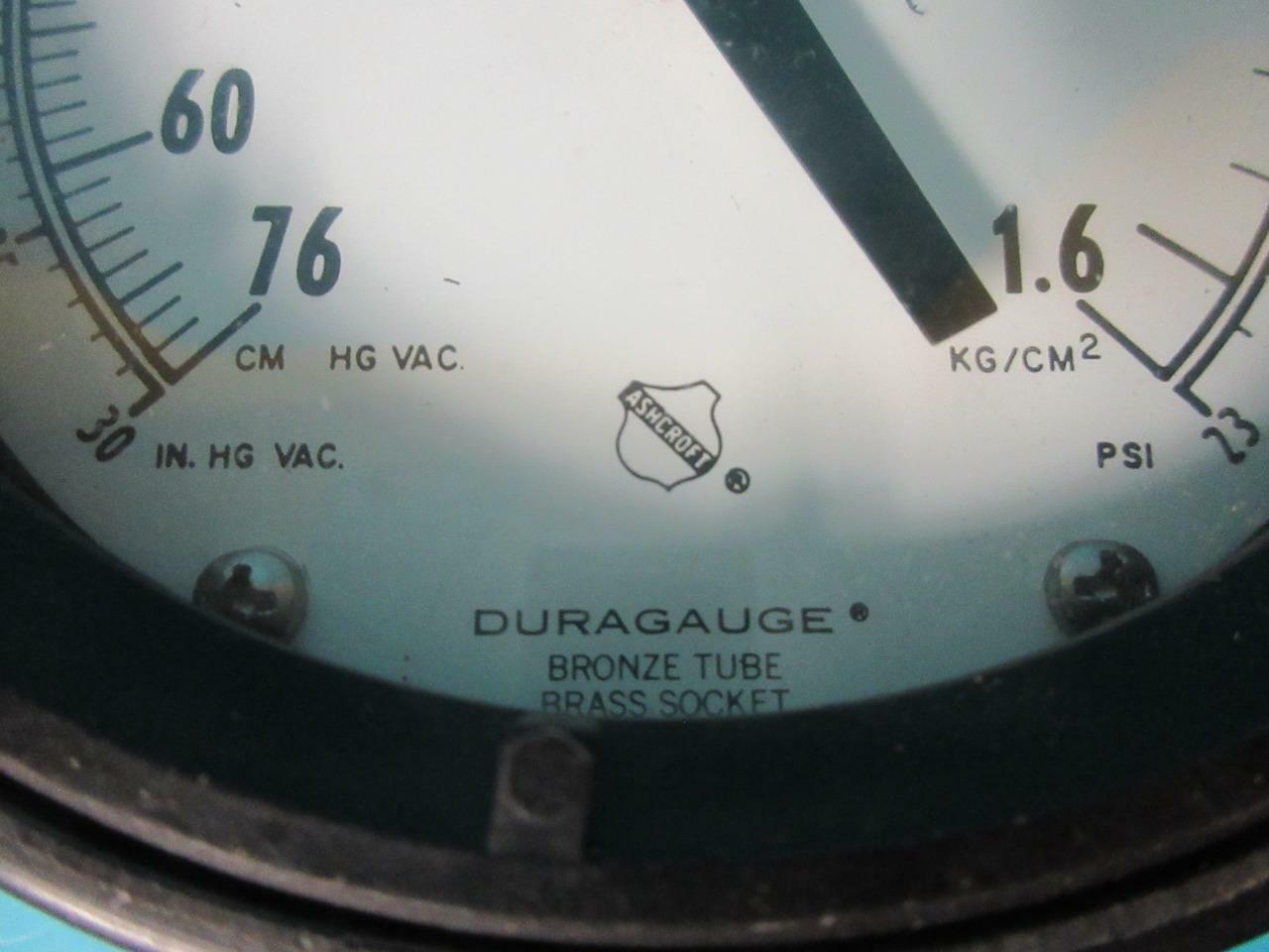 ASCROFT DURAGAUGE 4.5-1279-AS-02L-76CM HG V 1.6KG 30IMV/23 4.5″ PRESSURE GAUGE