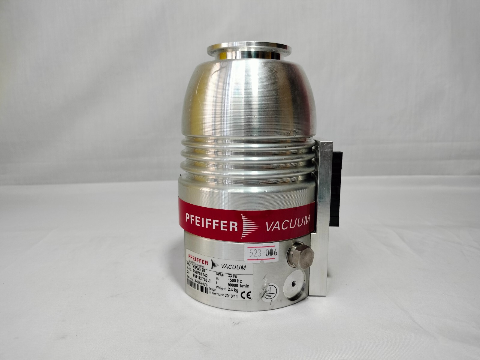 Pfeiffer HiPace 80 PM P03 952 PMP03952 Turbo Vacuum Pump 33 I/s 1500Hz 90000 1/m