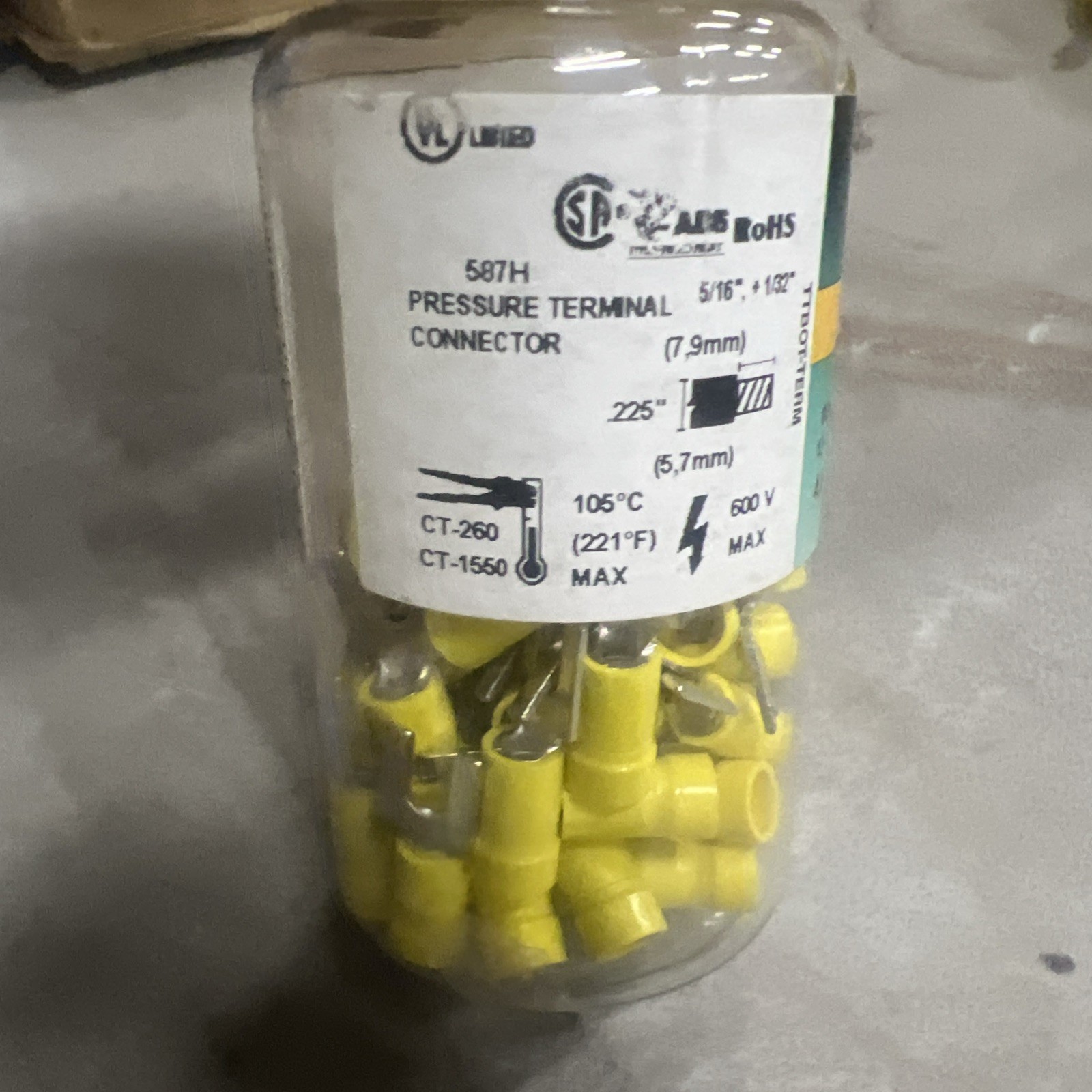 PANDUIT PV10-8F-L 14-10 AWG Vinyl Fork Terminal #8 Stud LOT OF 50  