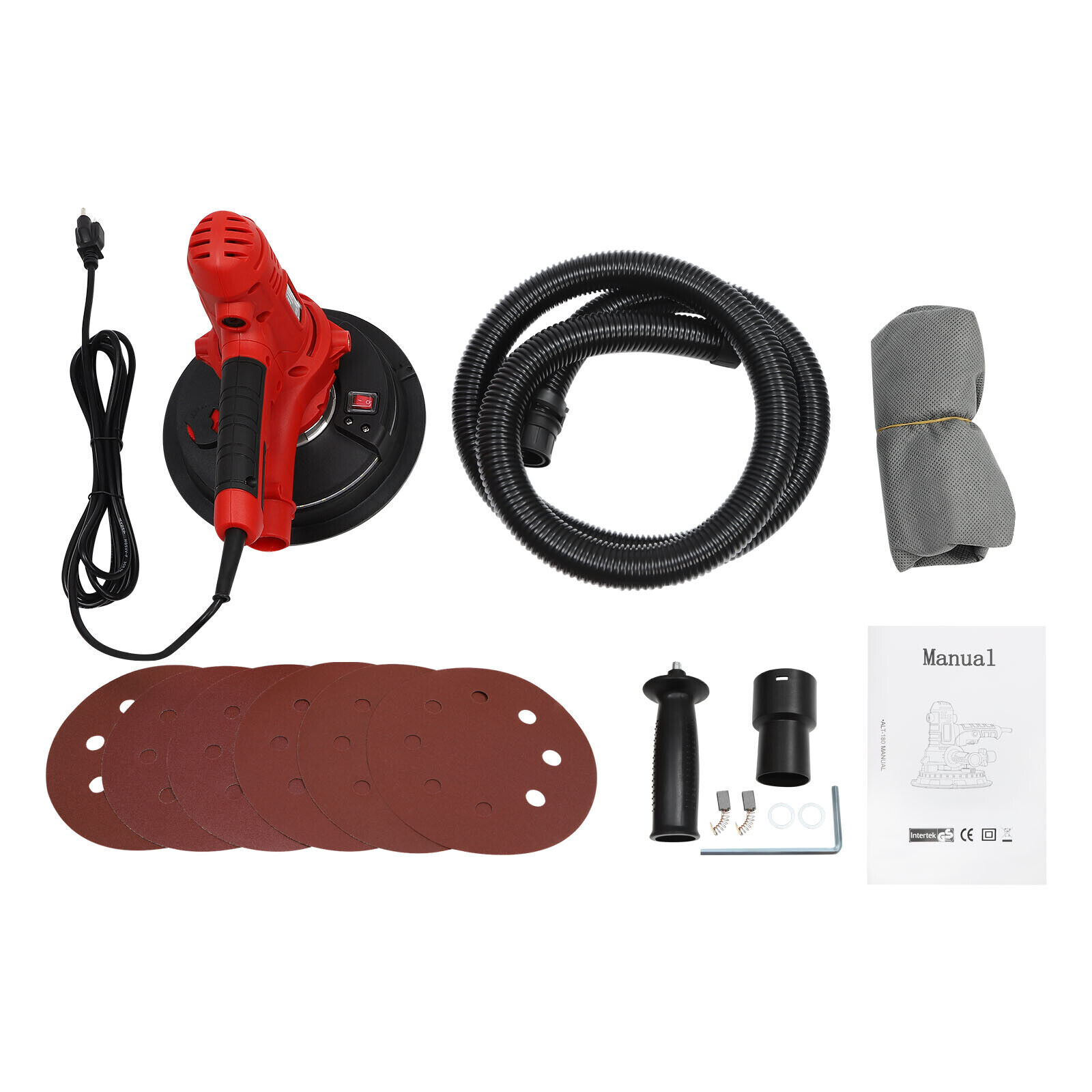 Drywall Sander 1200W Vacuum System Variable Speed 1200-2500rpm LED Strip Light