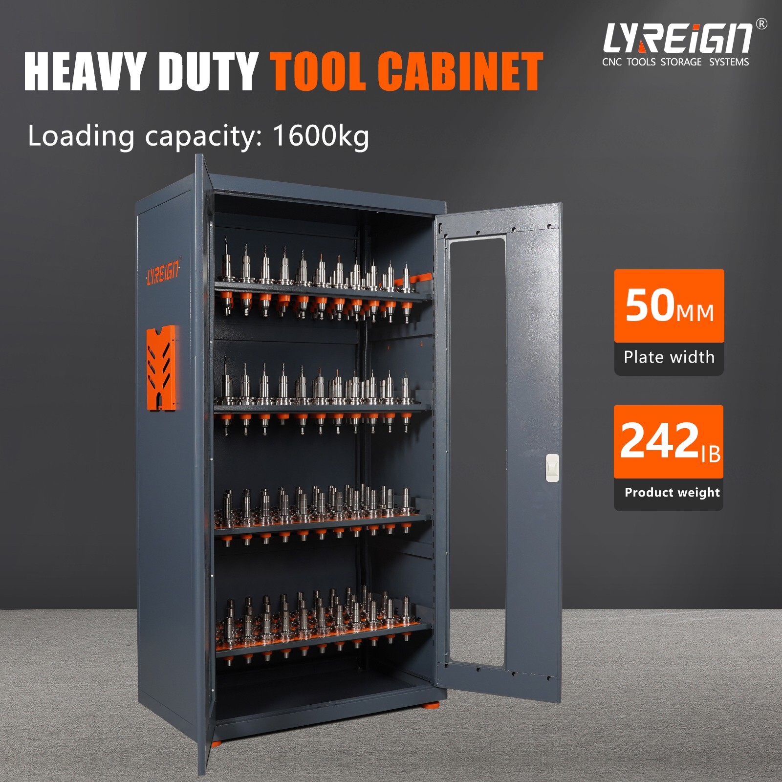 Tools cabinet BT40 with lock and key, tool storage cabinet large capacity