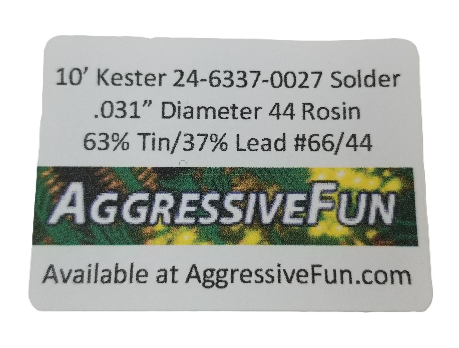 Kester 44 Rosin Core Solder .031″ .8mm 63/37 Eutectic 24-6337-0027 30ft 1.1oz