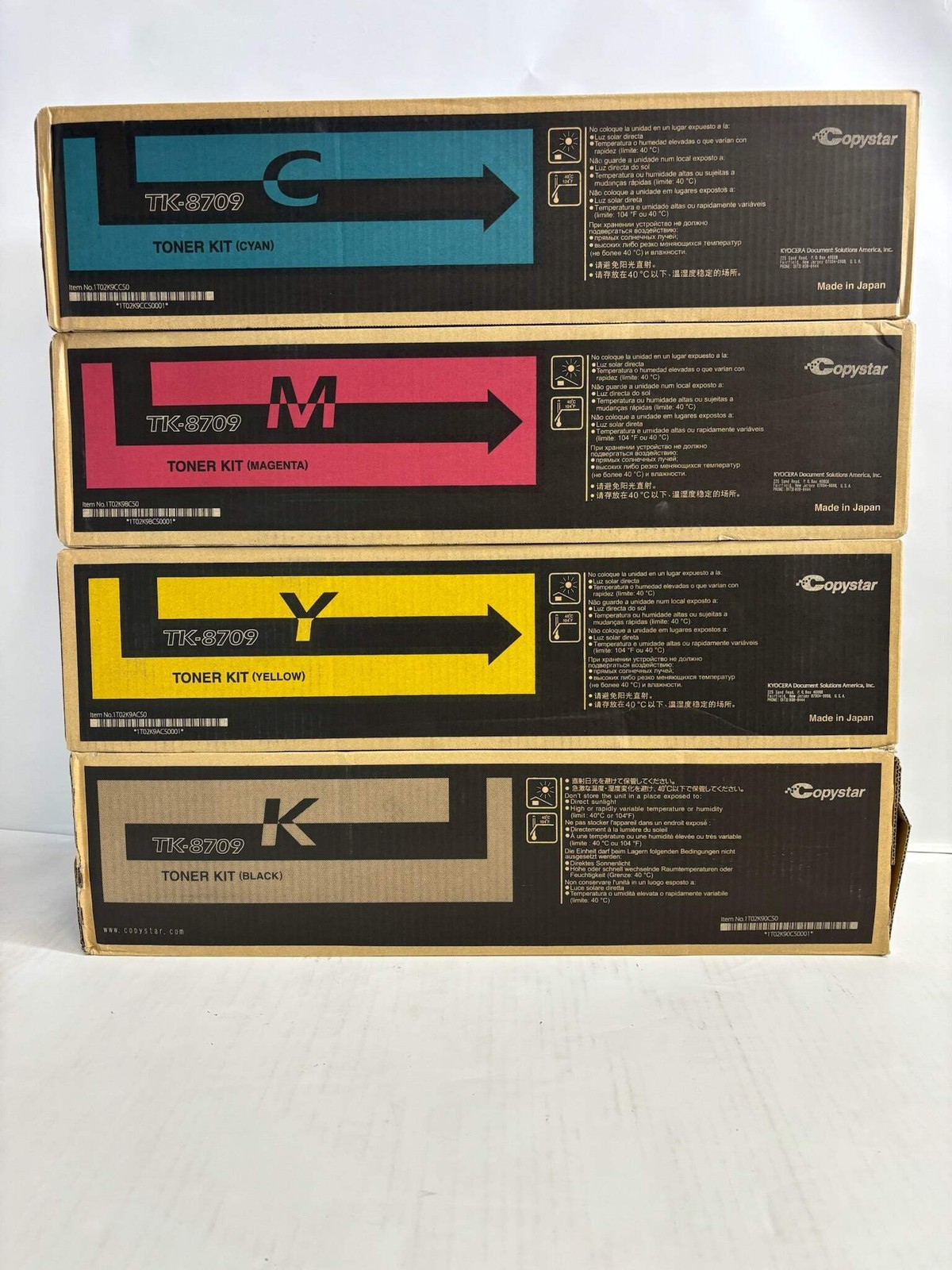 4 New Genuine Kyocera TASKalfa 6550ci,6551ci, CMYK Toners TK-8709(Same Day Ship)