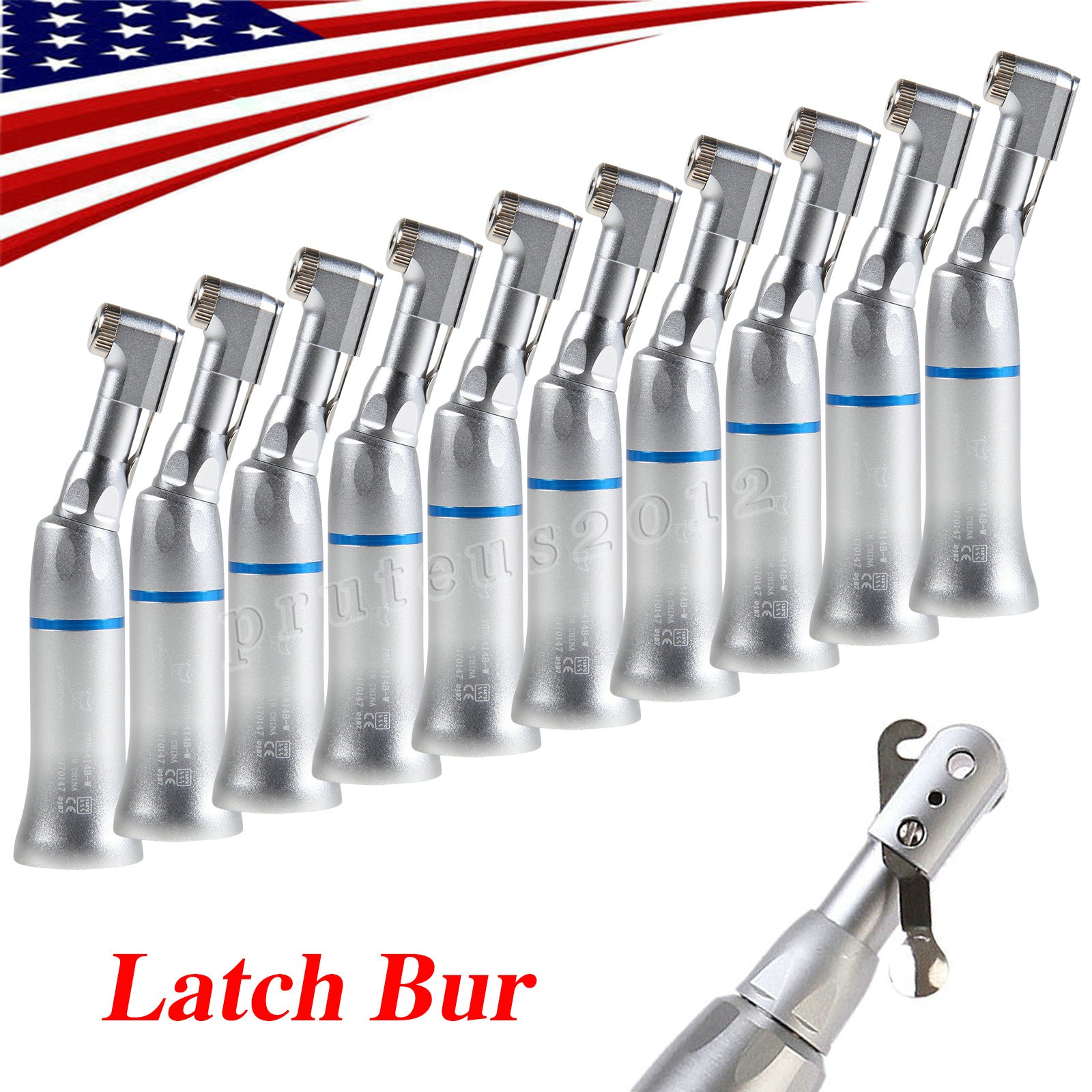 1-10 NSK Type Dental Slow Speed Contra Angle Handpiece Latch E-type contrangulo