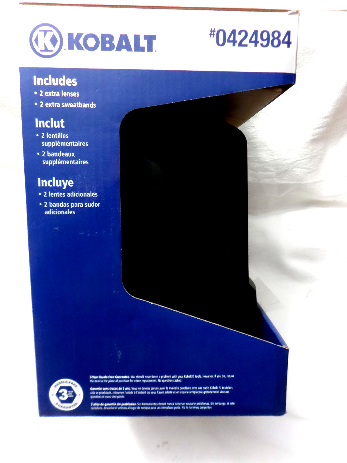Kobalt #424984 Fixed Shade Welding Helmet – Black + 2 Extra Lenses + 2 sweat Ban