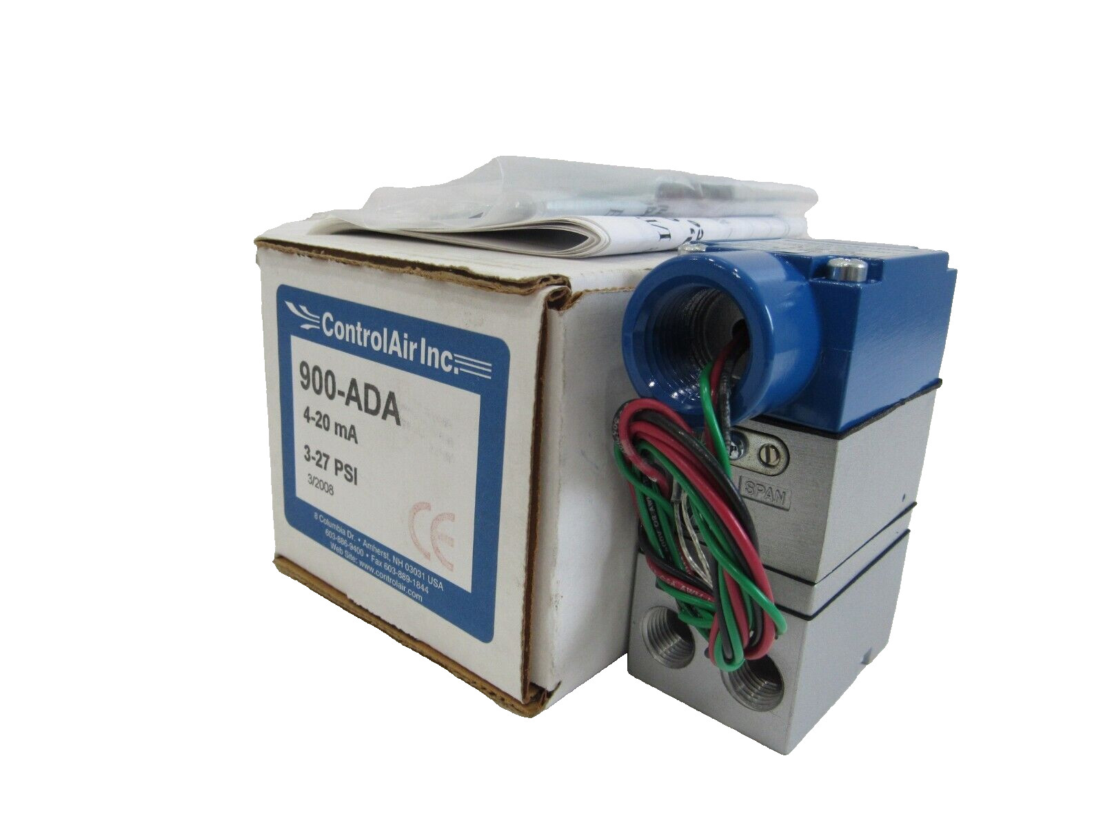 NEW CONTROLAIR INC. 900-ADA 4-20MA 3-27PSI 900ADA