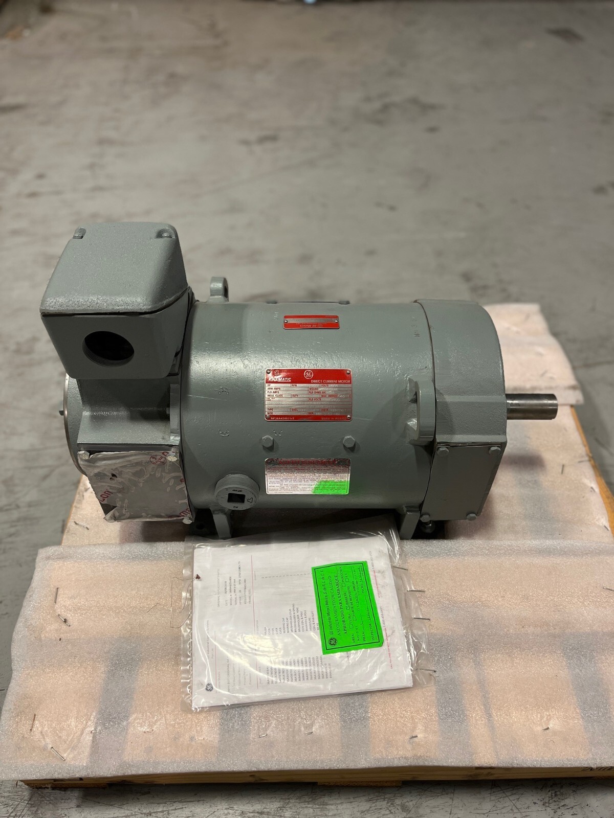 GE KINAMATIC DC 20HP LOW VOLTAGE ELECTRIC MOTOR