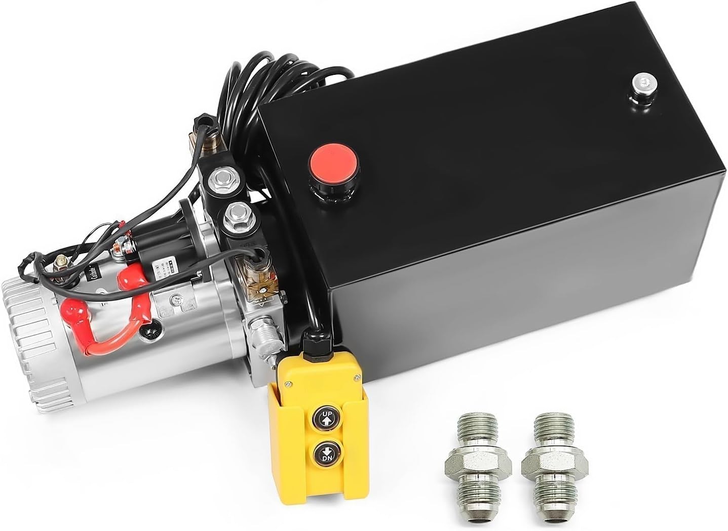 Nakkaa 12V DC Hydraulic Power Device 10 Quart Double Acting Hydraulic Dump Tr…
