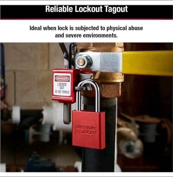 American Lock A1106red Lockout Padlock, Keyed Different, Anodized Aluminum, 1