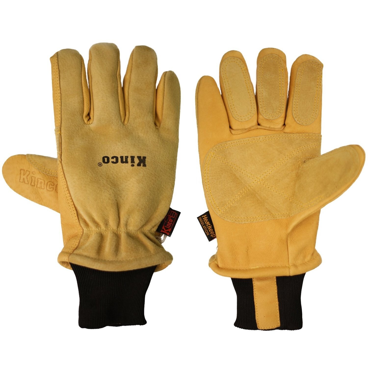 Kinco 901 Mens Ski Gloves Lined Suede Pigskin Winter Insulated Premium Leather