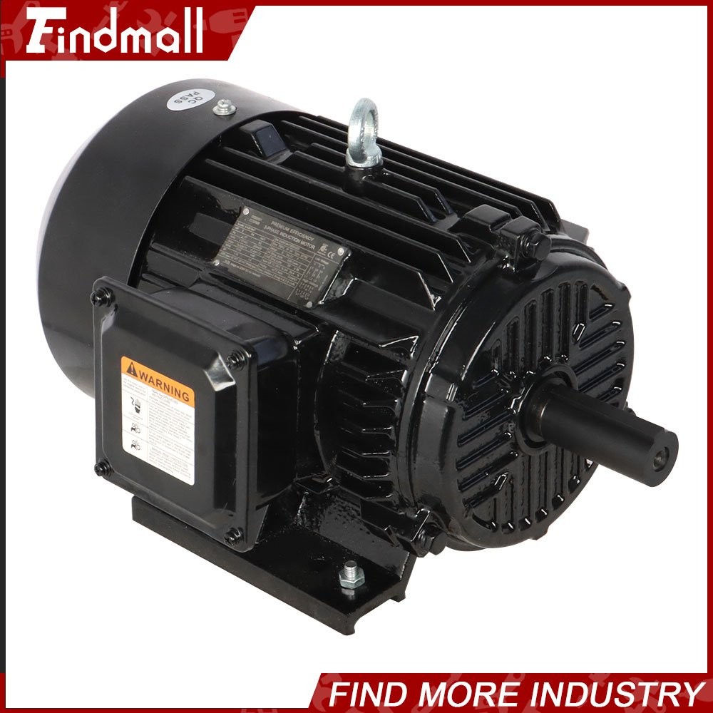 5 HP 3 Phase Electric Motor 1800 RPM 184T Frame TEFC 230/460 Volt Severe Duty