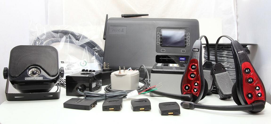 Complete HME ION IQ 6100 With 2 Wireless Headsets Fast Food Drive Thru Intercom